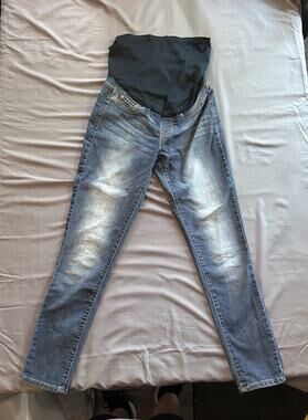 Levi Strauss Signature Gold Maternity Size S Skinny Full Panel Denim Jeans